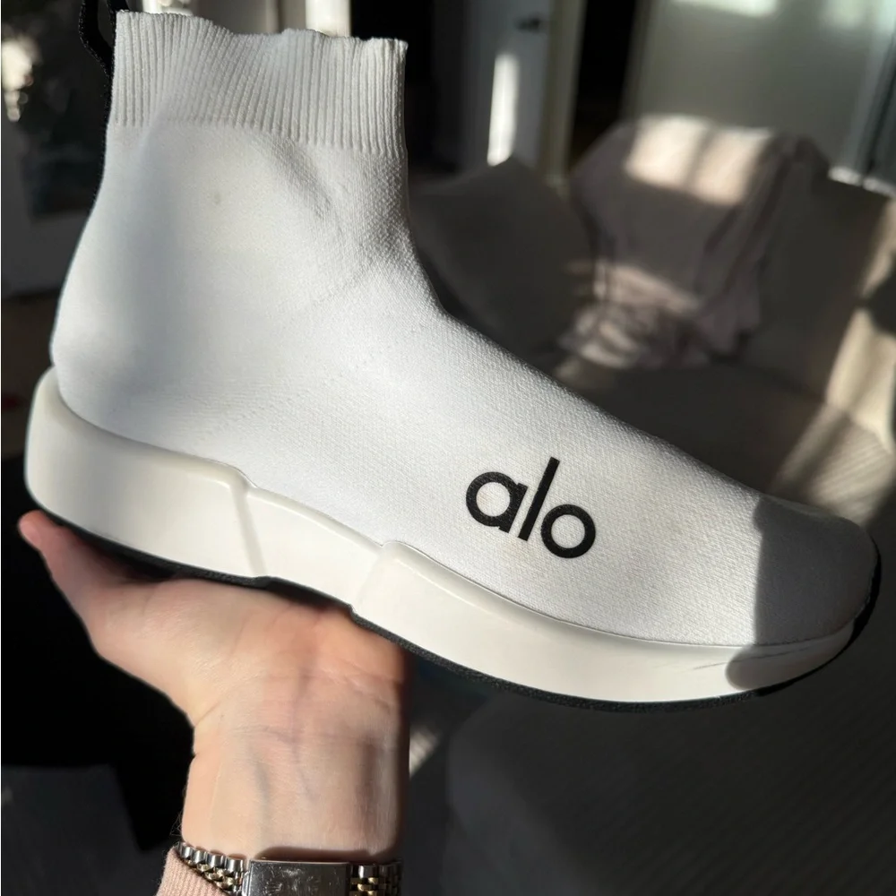 Alo White Sock Sneakers - Picture 3 of 11